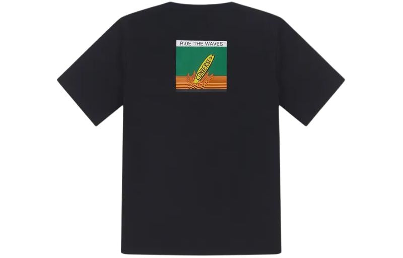Converse Summer Verbiage T-Shirt Asia Sizing 'Black' 10027218-A03