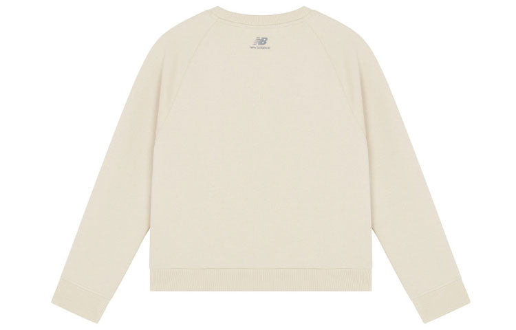 (WMNS) New Balance Solid Color Casual Round Neck Sports Light Brown Hoodie 5CC17032-BEI