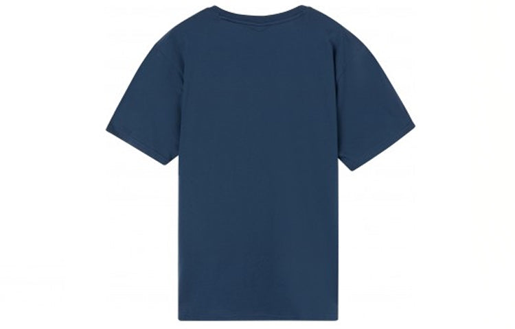 New Balance Casual Sports Pure Cotton Short Sleeve Couple Style Navy Blue AMT01525-NGO