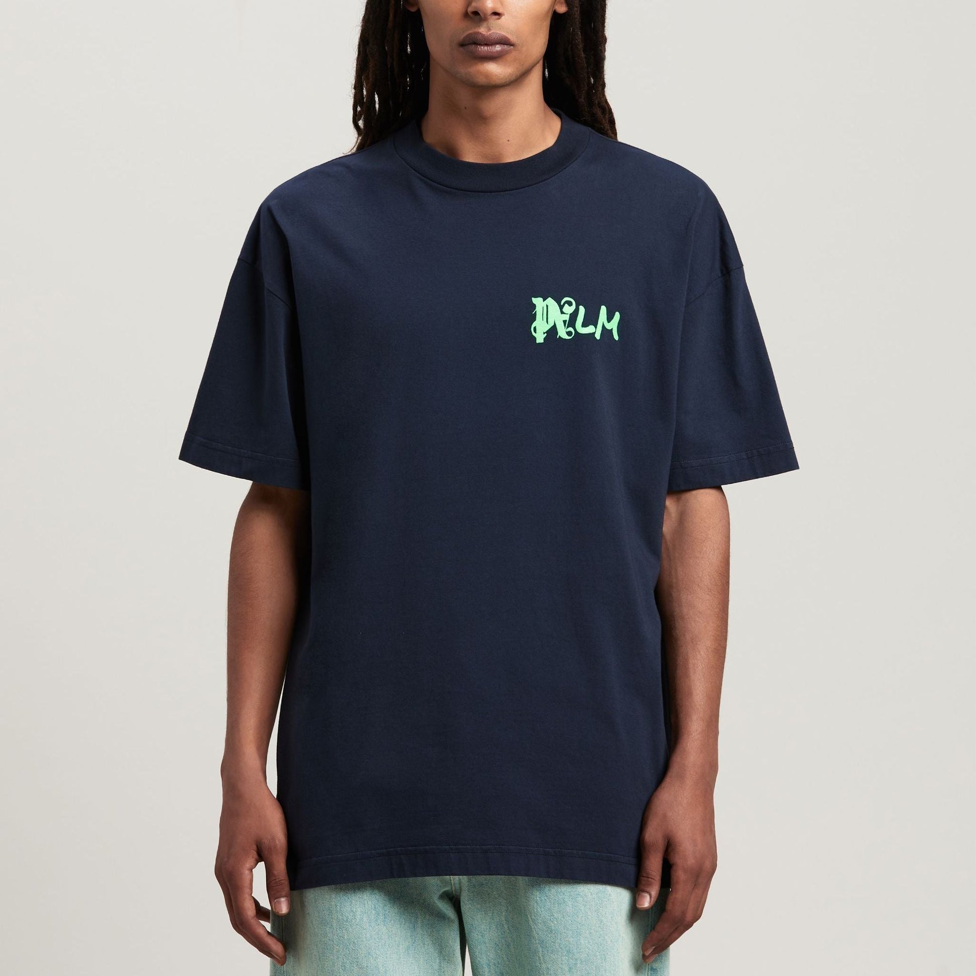 Palm Angels I Am Lost T-Shirt 'Navy Blue' PMAA072S24JER0044670