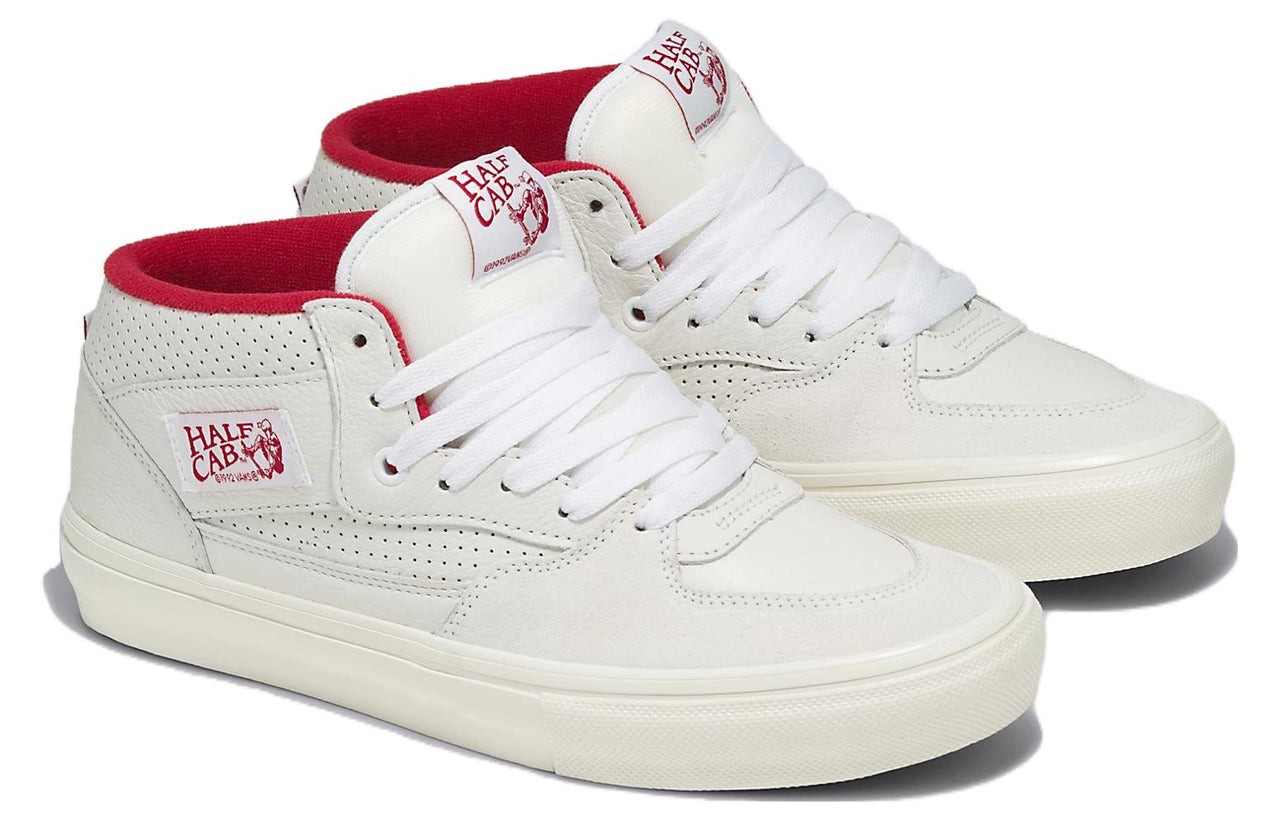 Vans Skate Half Cab Shoes 'White Red' VN0A5FCDYF9