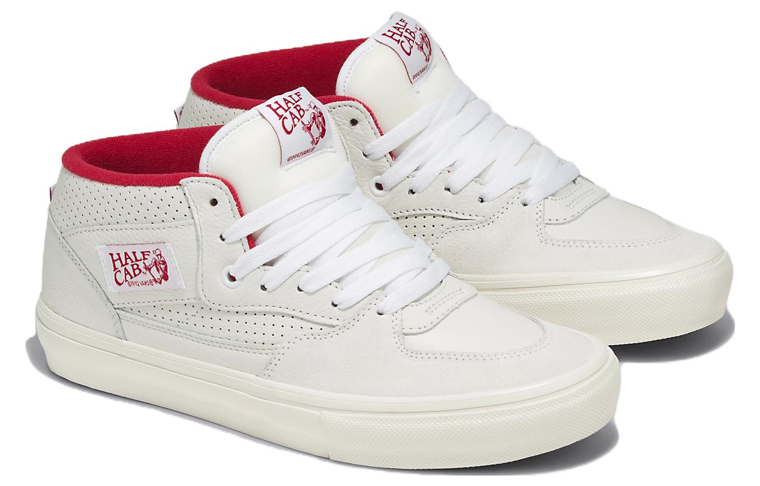 Vans Skate Half Cab Shoes 'White Red' VN0A5FCDYF9