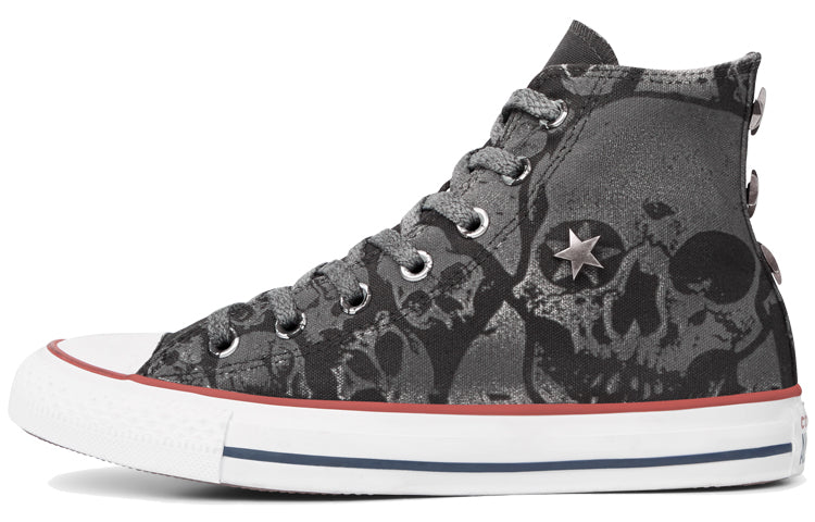 Converse Chuck Taylor All Star Skull Tattoo High Top Gray White 165779C