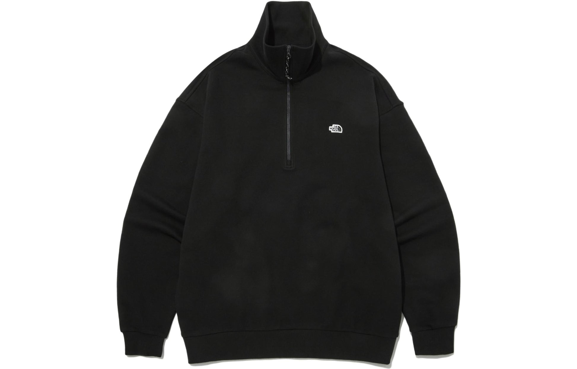 THE NORTH FACE Logo Fleece Half Zip Sweater 'Black' NM5MP03B
