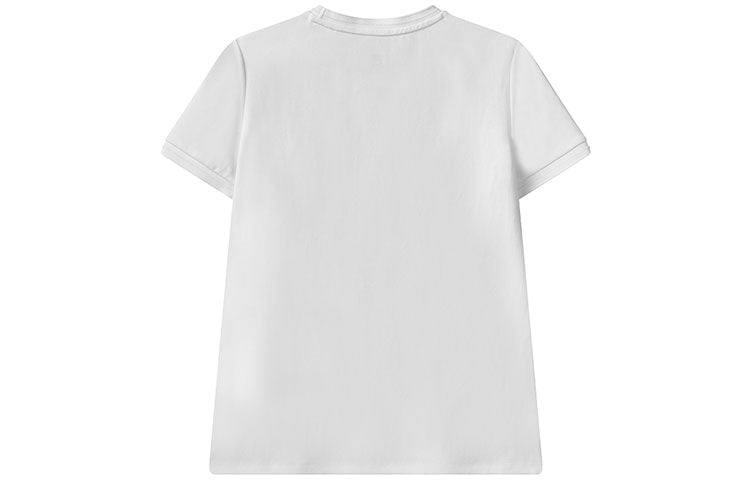 (WMNS) FILA Logo Alphabet Round Neck Pullover Short Sleeve White F11W122110F-WT