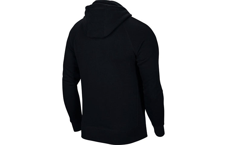 Air Jordan Fleece Lined hooded Zipper Sports Jacket Black AA5583-010