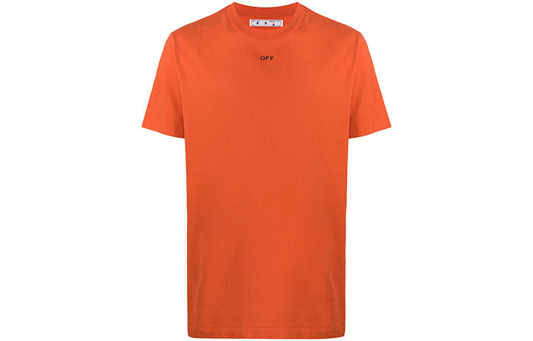 Men's Off-White Printing Short Sleeve T-Shirt OMAA027E20JER0062010