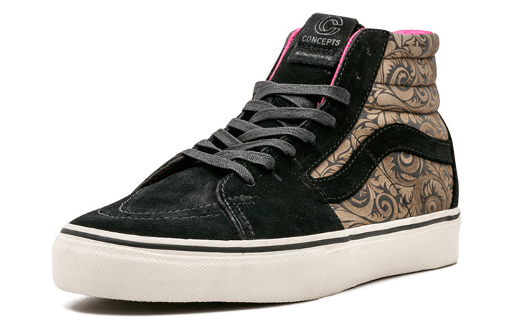 Concepts x Vans Unisex Syndicate SK8-HI Sneakers Black/Brown VN-OQG19JU