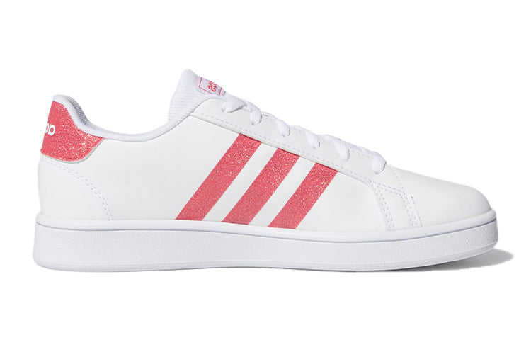 (GS) adidas Grand Court J 'White Real Pink' EG5136
