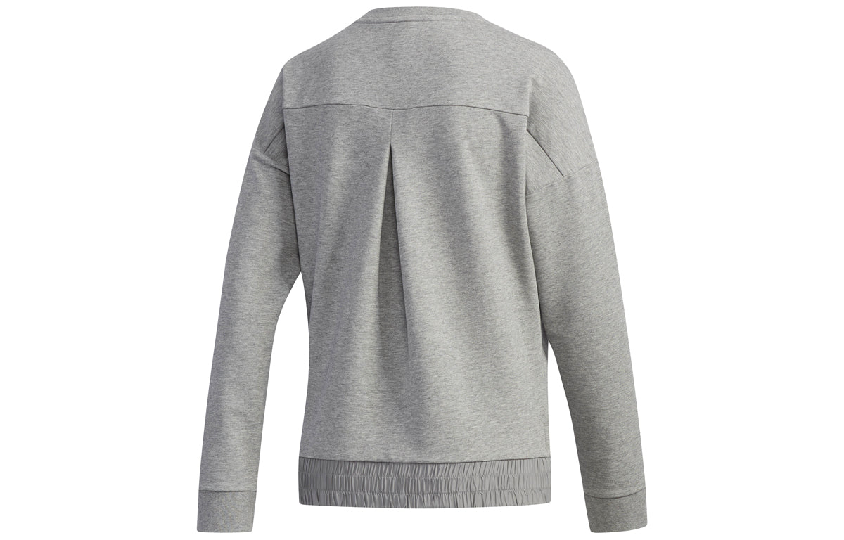 (WMNS) adidas Sports Round Neck Pullover Gray EA3104
