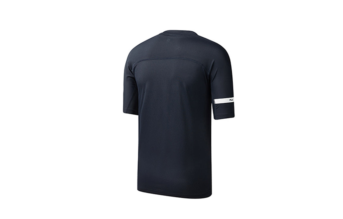 FILA Athletics Alphabet Logo Printing Sports Short Sleeve Blue A11M021109F-NV
