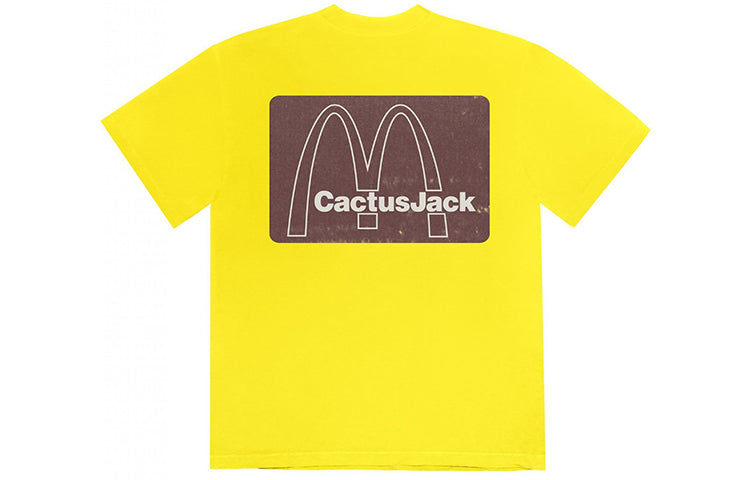 Travis Scott Cactus Jack x McDonald Crossover Pattern Short Sleeve Unisex Yellow TC-8