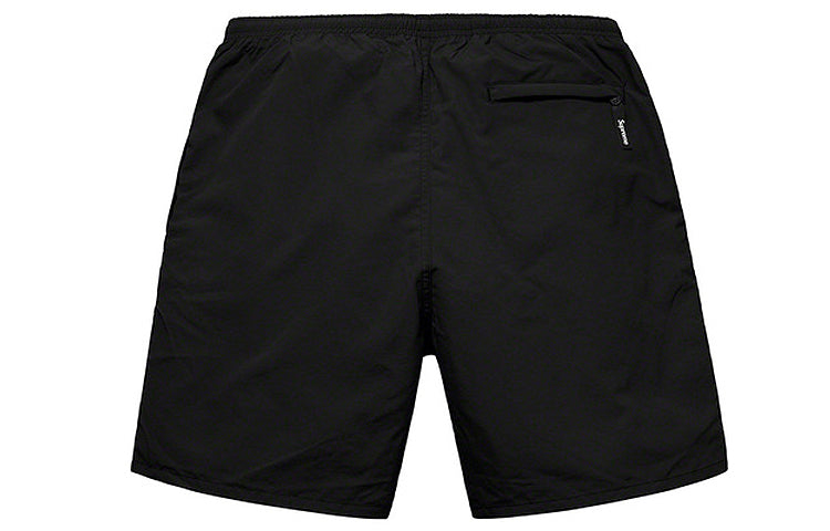 Supreme SS19 Nylon Water Short Solid Color Casual Shorts Unisex Black SUP-SS19-10452