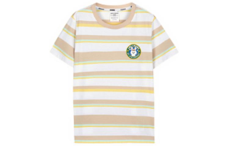 (GS) Skechers Stripe Graphic T-Shirt 'White Green Beige' L223K047-036U