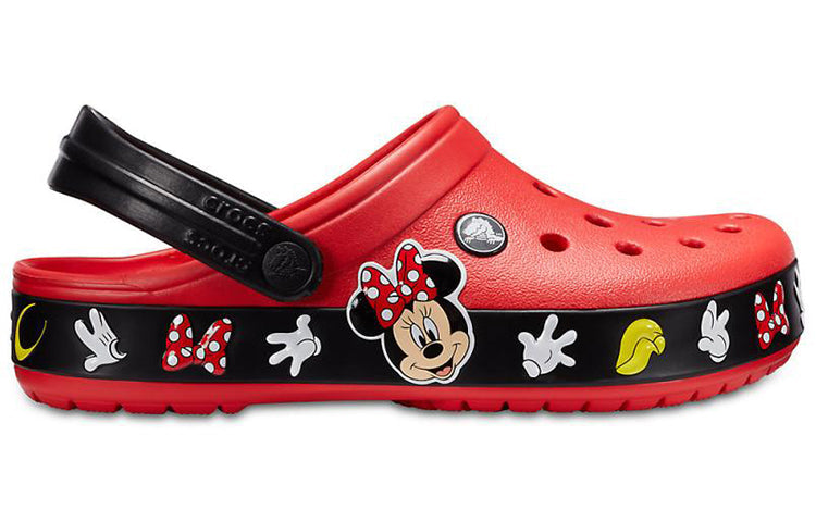 Crocs Crocband Cartoon Mickey Mouse Wear-Resistant Unisex Red Black Sandals 'Red Black' 204936-90H