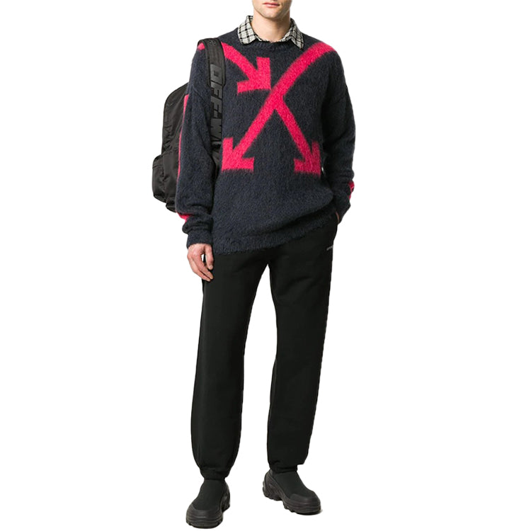 Men's Off-White Arrow Intarsia Black OMHA036E20KNI0020725