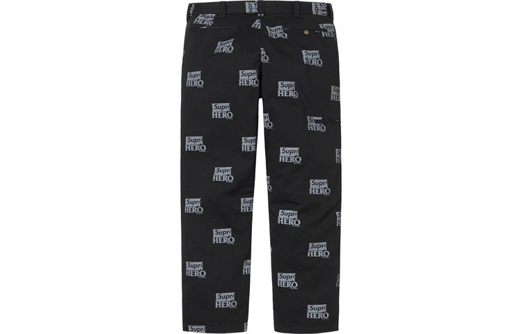 Supreme SS22 Week 17 x Antihero Crossover Work Pant Alphabet Printing Full Print Casual Long Pants Unisex SUP-SS22-910