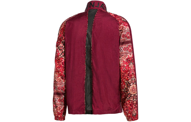 PUMA x LES BENJAMINS Crossover Casual Sports Stand Collar Printing Jacket Deep Red 578530-96