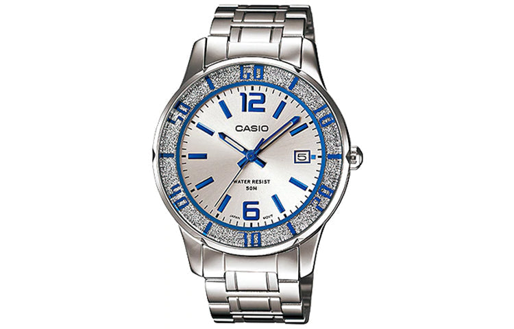 CASIO Waterproof Stainless Steel Strap Blue/White Analog LTP-1359D-7A