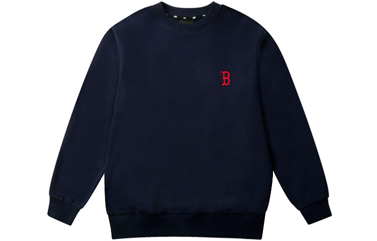 MLB Boston Red Sox Long Sleeve Round Neck Sweatshirt Unisex Navy Blue 31MTE1041-43N