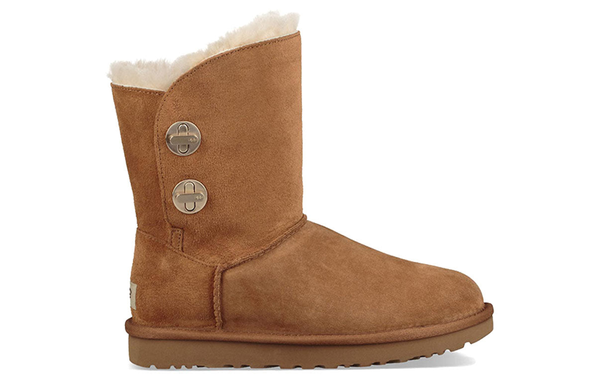 (WMNS) UGG Short Turnlock Fleece Lined Brown 1094933-CHE