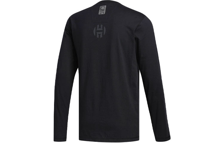 adidas Alphabet Basketball Sports Round Neck Long Sleeves Black CG0877