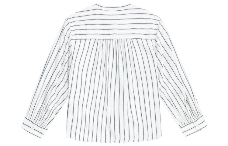 Levis Easy Wave Series Round-neck Stripe Long-Sleeved Shirt White 23987-0004