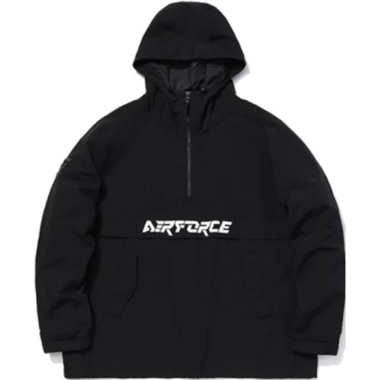 Li-Ning x J20 Graphic Half Zip Windbreaker 'Black' AFDQ845-1