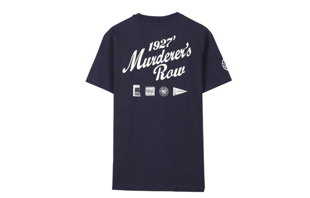 New Era NY Pattern Printing Alphabet Short Sleeve Unisex Navy Blue 11929689