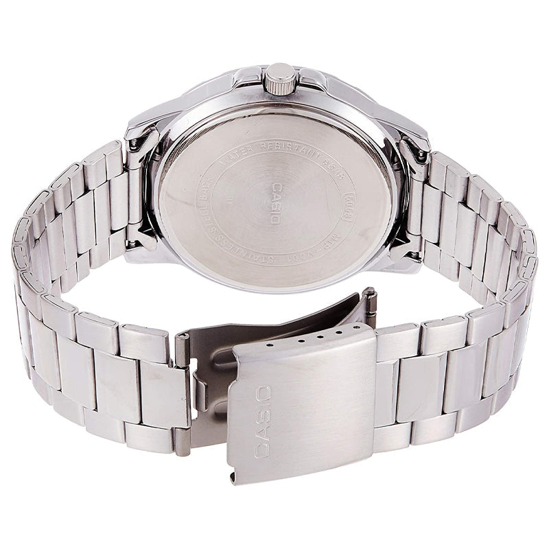 CASIO Stainless Steel Strap Unisex Mens Silver Analog MTP-VD01D-7E
