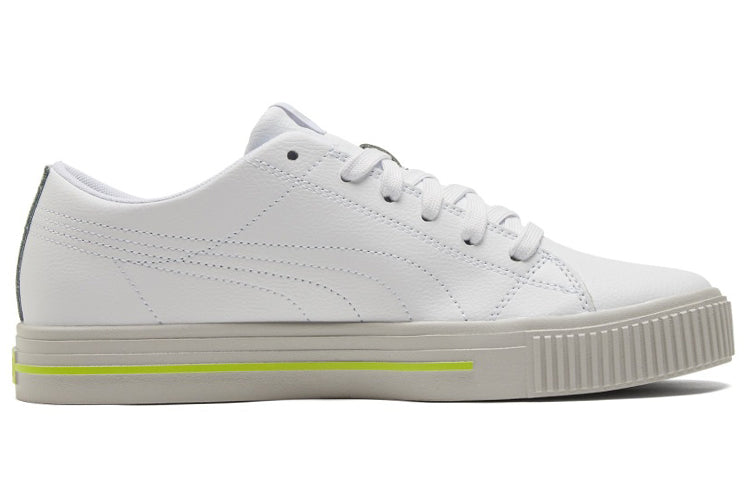 PUMA Ever Low Top Casual Skate Shoes White Yellow Unisex 'White Yellow Gray' 383029-04
