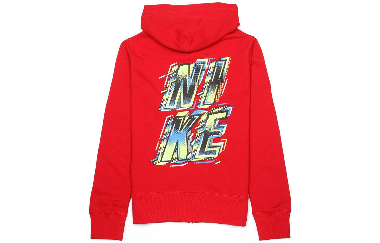 Nike Logo Full Zip Hoodie 'Red' 438740-611