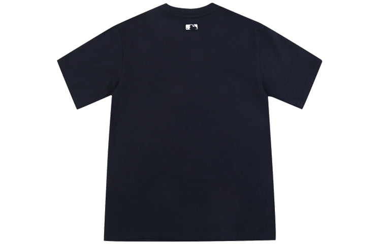 MLB New York Yankees Label Round Neck Short Sleeve Unisex Navy Blue 31TS02031-50N