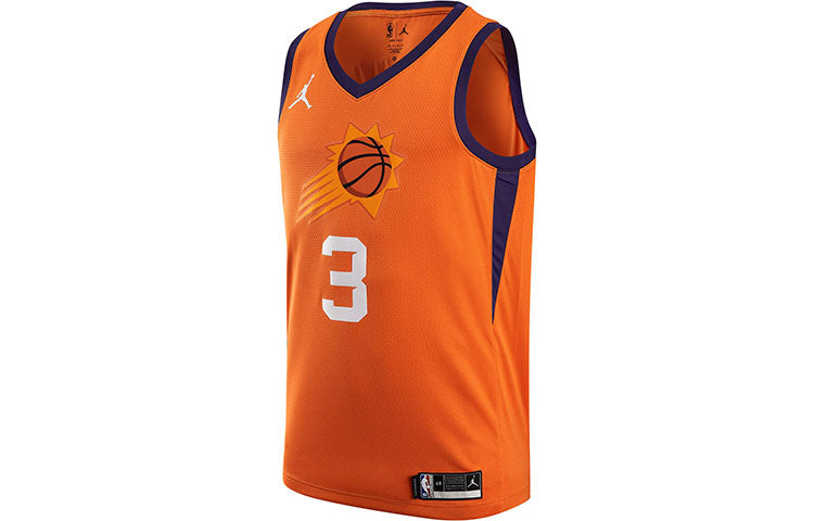Men's Air Jordan NBA Retro Basketball Jersey/Vest SW Fan Edition 20 Season Knicks Phoenix Suns Paul No. 3 Orange CV9491-848