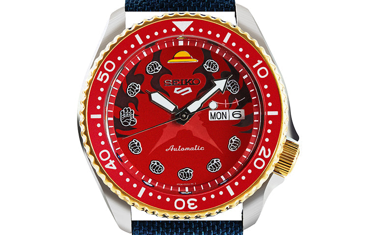 SEIKO X ONE PIECE 5 Sports Watch 'Monkey D. Luffy Regular Box' SRPF62K1