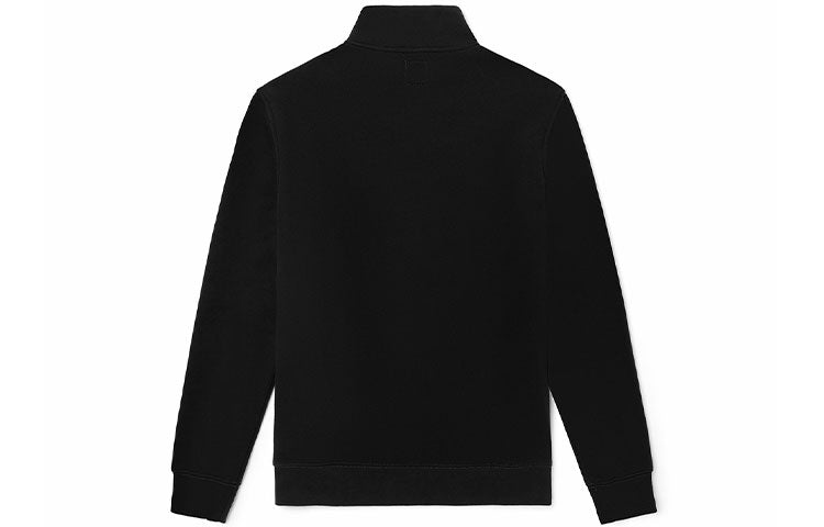 Vans Half Zipper Fleece Lined Thicken Pullover Couple Style Black VN0A7PRHBLK