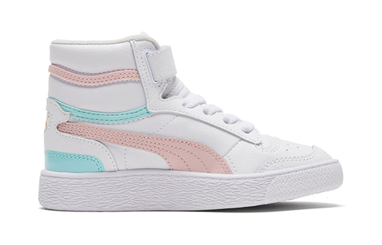 PUMA Ralph Sampson Mid Autumn (Big Kids) Casual Shoes White/Blue/Pink 373811-03