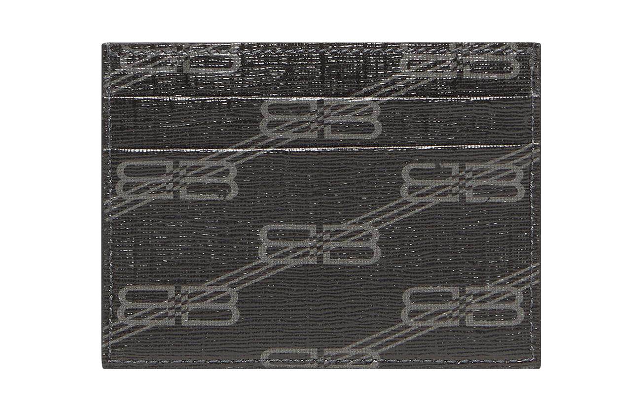 Balenciaga Signature Card Holder Bb Monogram Coated Canvas 'Black' 594309210D81061
