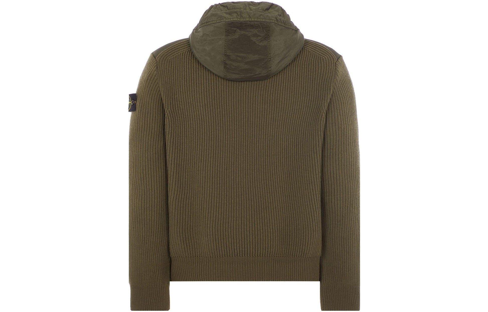 STONE ISLAND Logo Patch Zip-Up Hooded Jacket 'Olive Green' 791544134-V0058