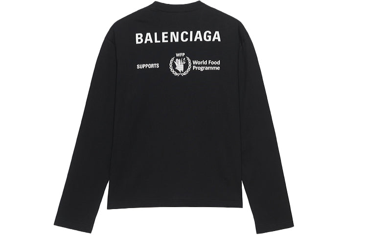 Balenciaga x WFP Long Sleeve T-Shirt Medium Fit 'Black' 612967THV841000