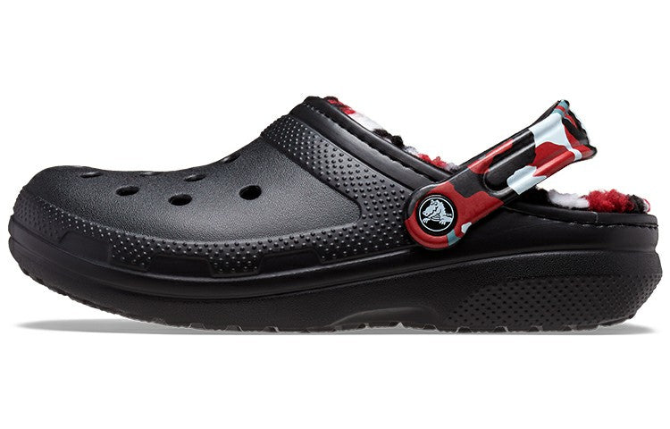 Crocs Classic Lined Camo Clog 'Black & Red' 208047-063