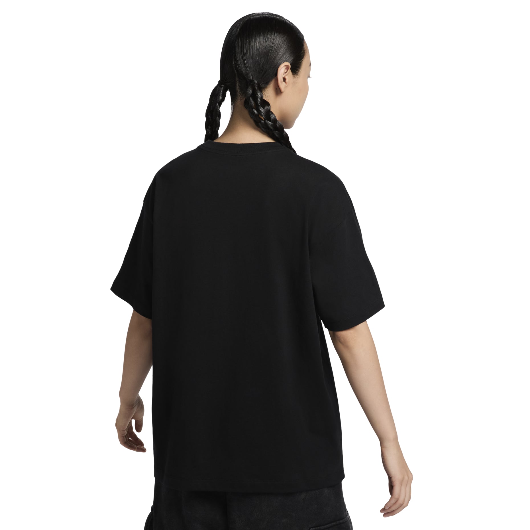(WMNS) Nike Sportswear T-Shirts 'Black Silver' FZ1154-010