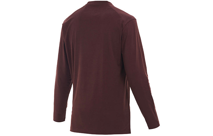 Men's Y-3 Casual Logo Solid Color Long Sleeves Red T-Shirt GK4515