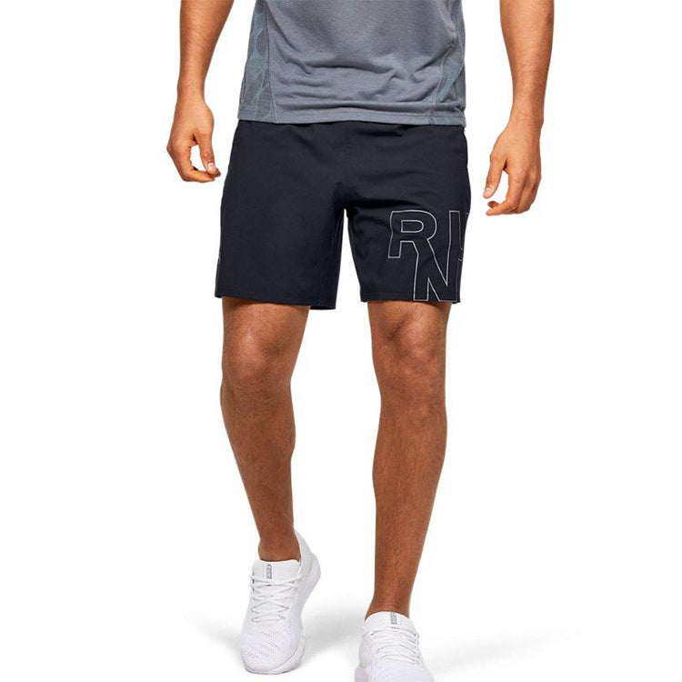 Under Armour Launch SW Branded 7 inch Shorts 'Black' 1350153-001
