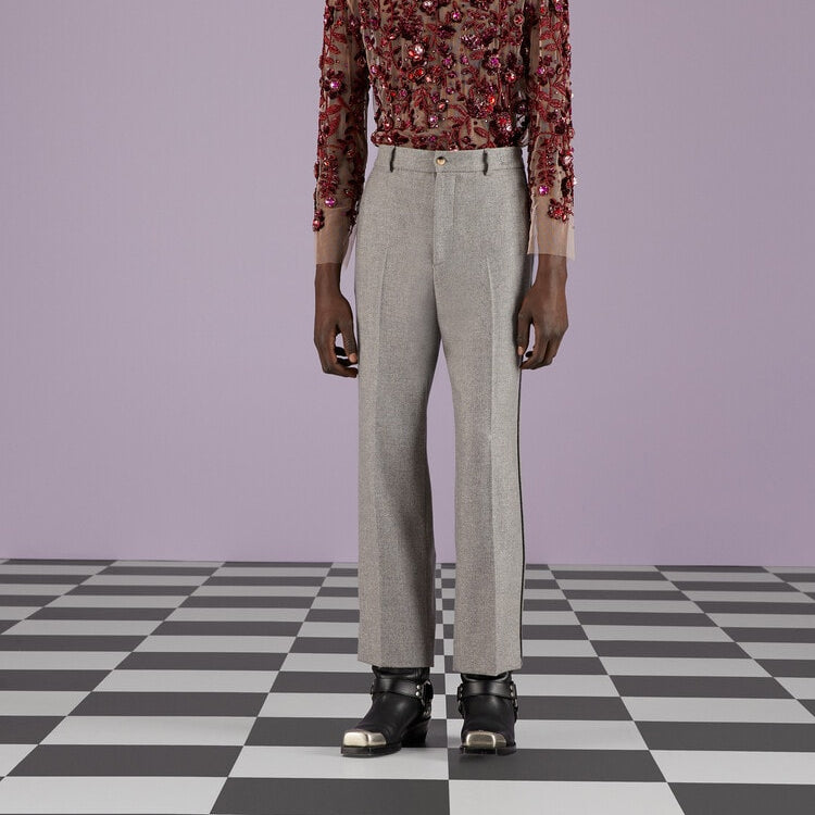 Gucci Light Cashmere Tailored Pant 'Pale Grey' 727451-ZALUD-1099