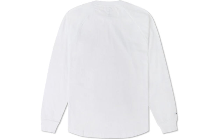 Converse Chain Stitch Long Sleeve Raglan T-Shirt Asia Sizing 'White' 10024585-A01