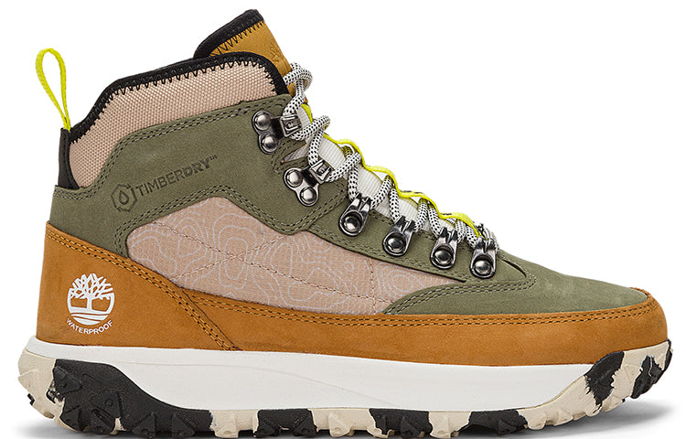 (WMNS) Timberland Greenstride Motion 6 Mid Fabric and Leather Waterproof Hiking Boot 'Olive Green' A5Z4CW