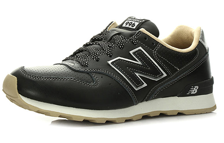 (WMNS) New Balance 996 Series Sneakers Black/White/Brown WR996EBL