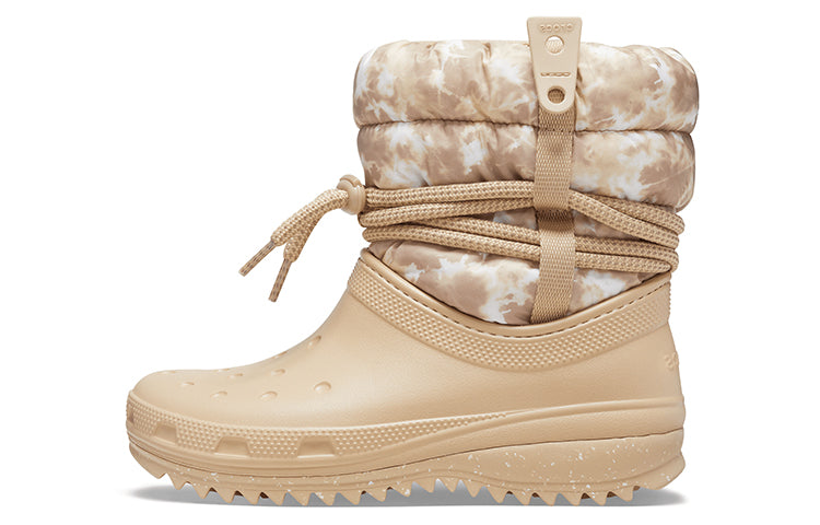 (WMNS) Crocs Classic Neo Puff Luxe Boots 'Beige White' 207312-2E9