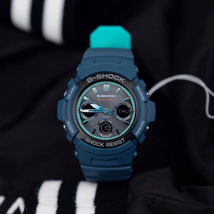 CASIO G-Shock Analog-Digital 'Blue' AWG-M100SCC-2A